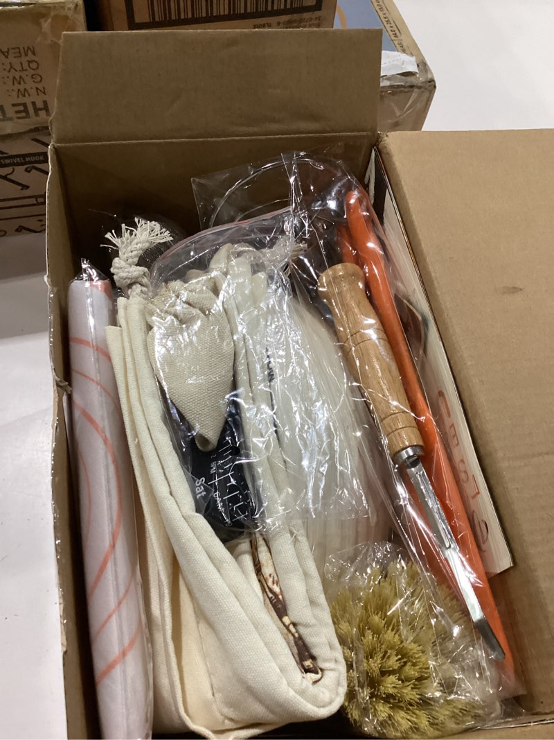 Condition photo showing New/Like New for Sourdough Bread Baking Supplies, Sourdough Starter Kit, Bread Proofing Basket, Bread Making Tools Kit, Sour Dough Kit Tools, Sourdough Proofing Basket, Sourdough Kit Gifts for Bakers Women Wife Mom Sourdough Kit With Jar