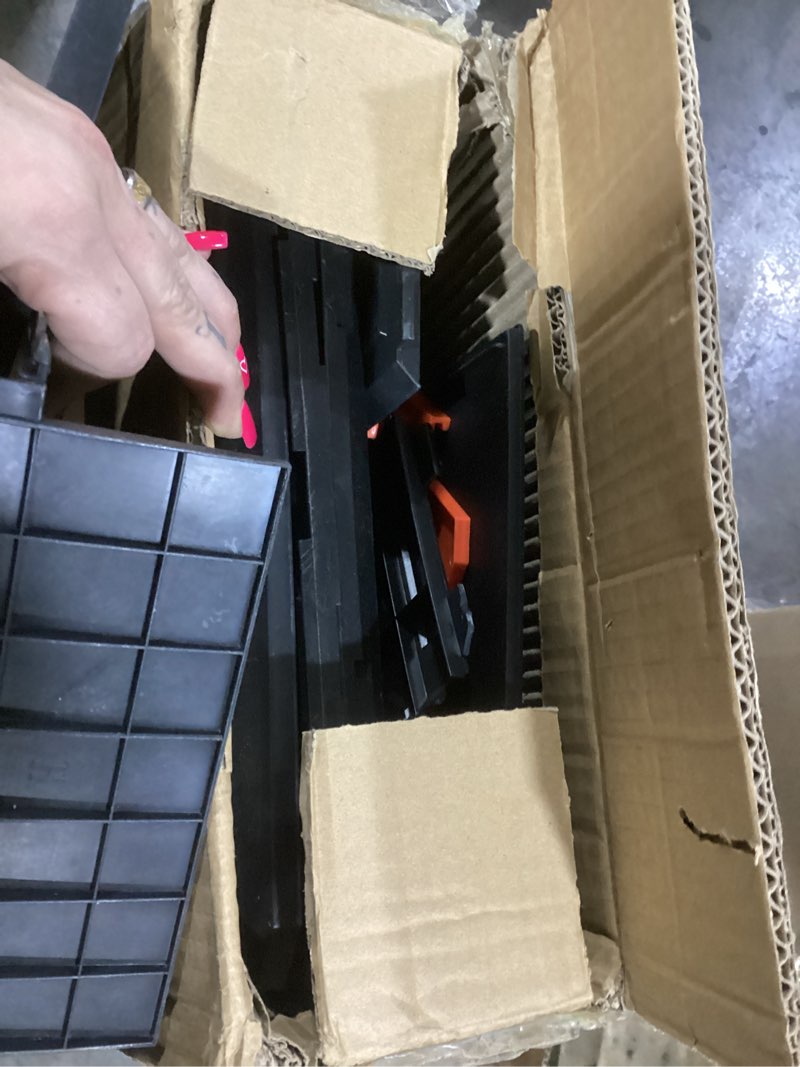 Condition photo showing Good Condition for Play Platoon Storage Rack for Nerf Gun Storage & Nerf Accessories, Sturdy Wood Construction, Dart Holder & 6 Toy Gun Holder for Wall with Pegboard Wall Organizer - Includes 20 Pegs Organizer - Floor