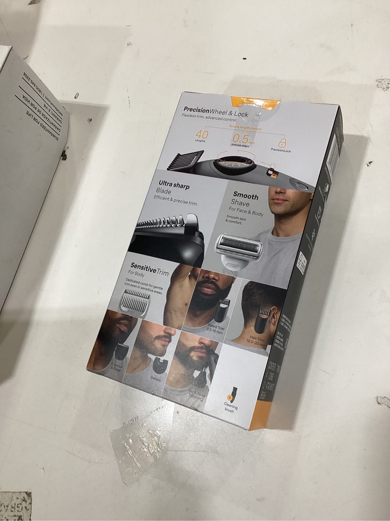 Condition photo showing New/Like New for braun series 5 all-in-one beard & body grooming kit for men, cordless trimmer, hair clippers & shaver for face, hair & body with smooth shave head, aio 5510