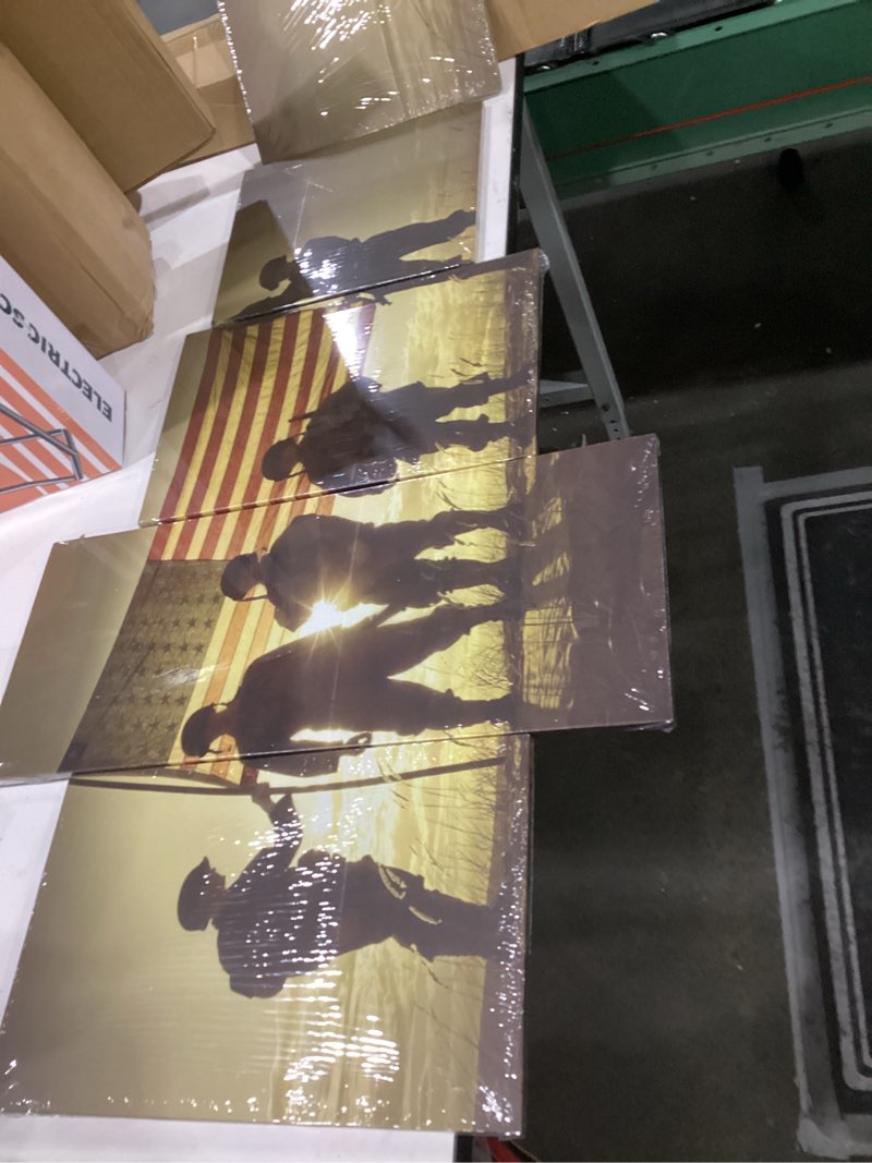 Soldiers Holding Up American Flag - Military Wall Art, Wall Decor, Patriotic Wall Art Print, Home Decor, Bedroom Decor, Living Room Decor For Wall, Garage Decor, Office Decor, Unframed