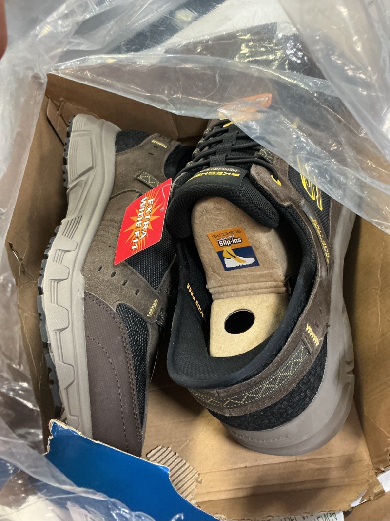 Condition photo showing New/Like New for Skechers Men's Oak Canyon Consistent Winne Hands Free Slip-in 12 X-Wide Brown/Black
