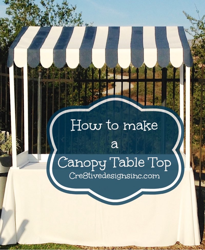 ((Similar )) How to make a table top canopy