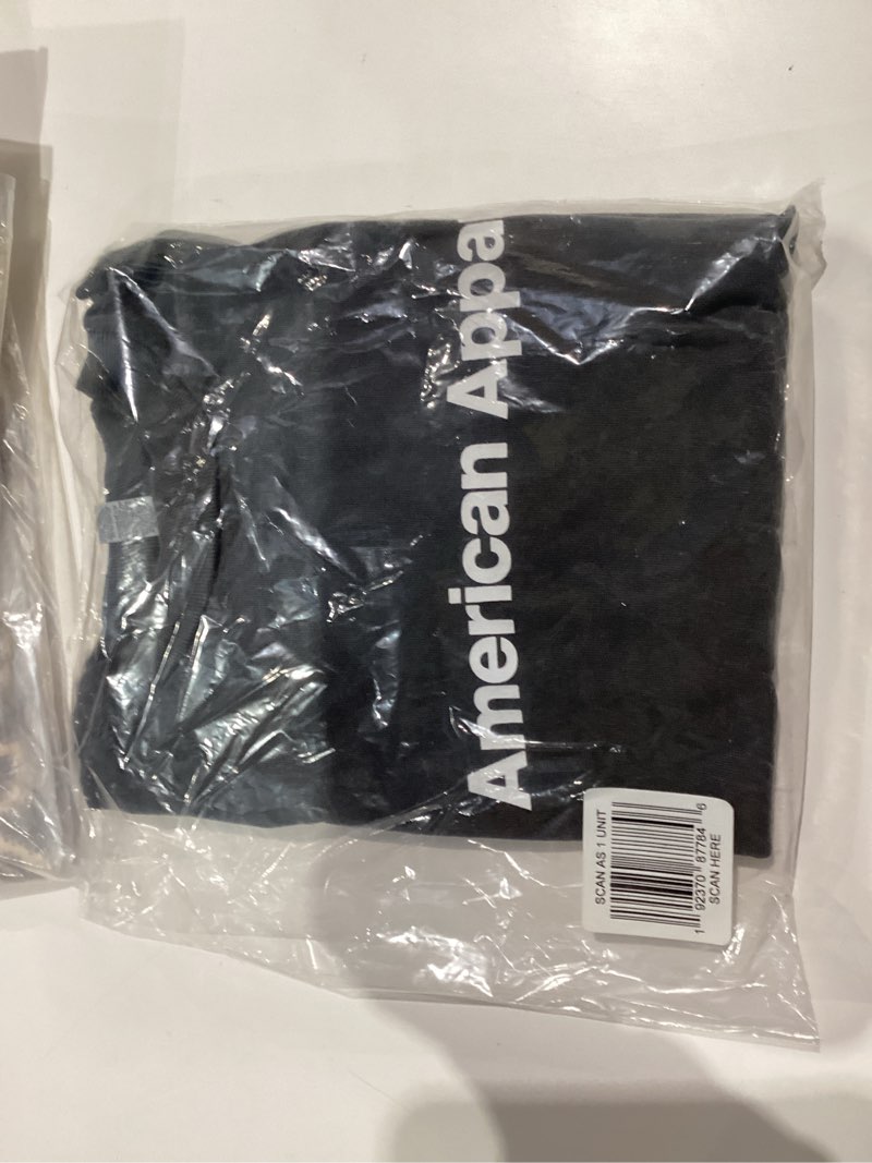 Condition photo showing New/Like New for American Apparel Adult Heavyweight Cotton Style G1301/G1301GD T-shirt (Multipack) Medium Faded Black - White Logo Center (Print, 1-pack)