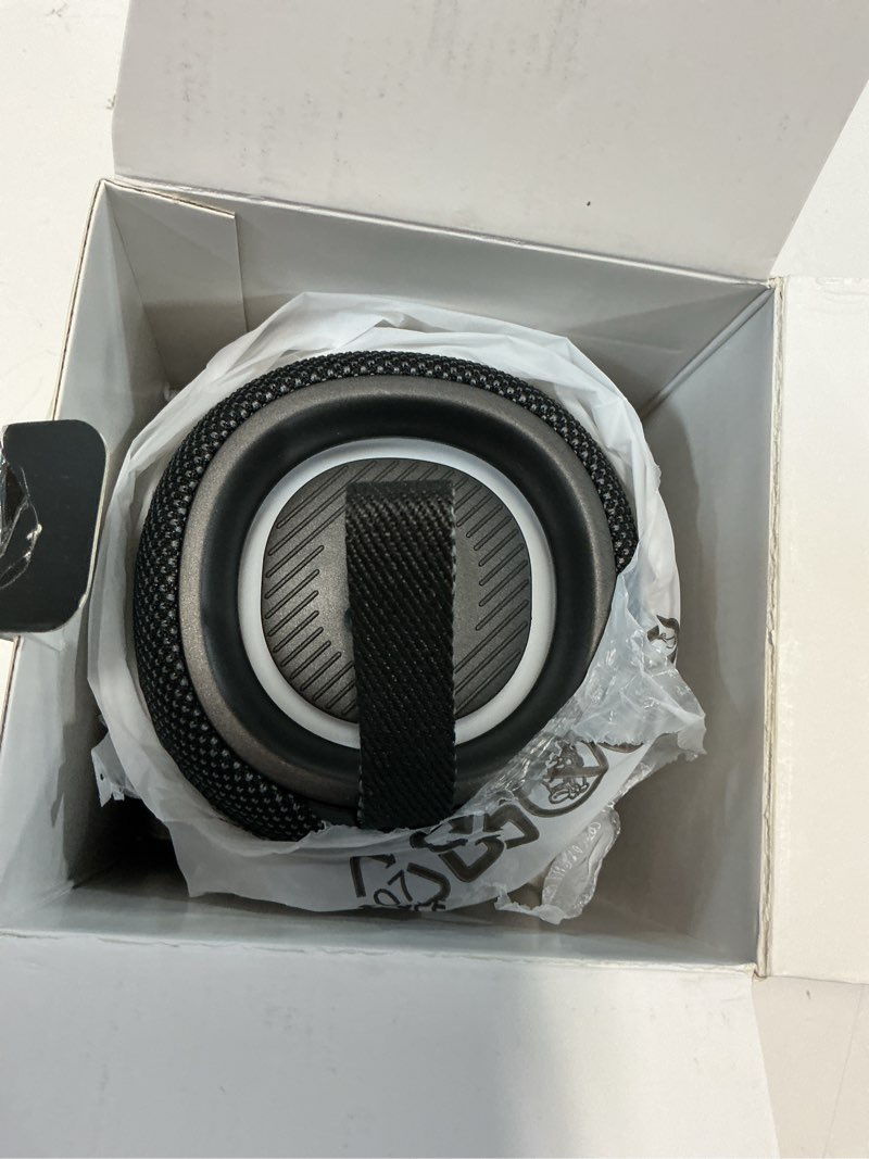 Condition photo showing New/Like New for tribit stormbox mini+ portable bluetooth speaker, 12w wireless speaker with 360°surround sound, 12h playtime, custom eq, bt5.4, ipx7 waterproof, rgb lights, type-c, tws, aac/sbc, home/outdoor/travel black