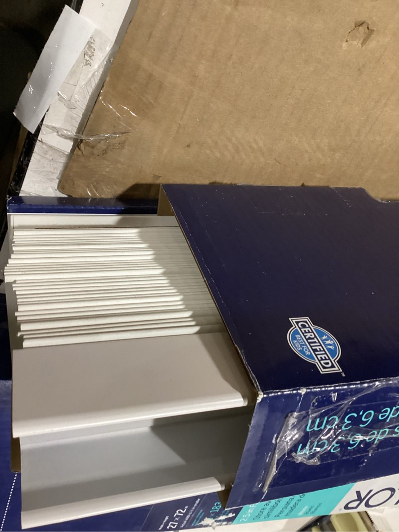 Condition photo showing Good Condition for Lotus & Windoware Cordless, 2 Inch Faux Wood Blind, 26" Wide x 72" Long, Window Blinds, Blinds & Shades, Blinds for Indoor Windows, Embossed, Bright White