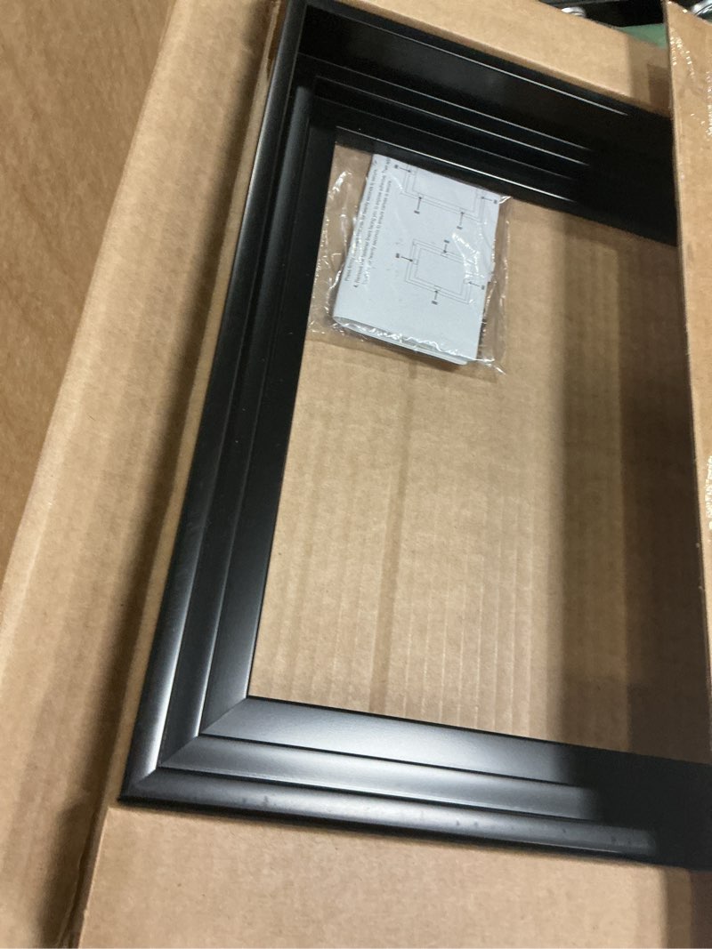 Condition photo showing Good Condition for 2 pack 12x12 canvas floating frame, square frames 0.9” depth floating frame for canvas (black)