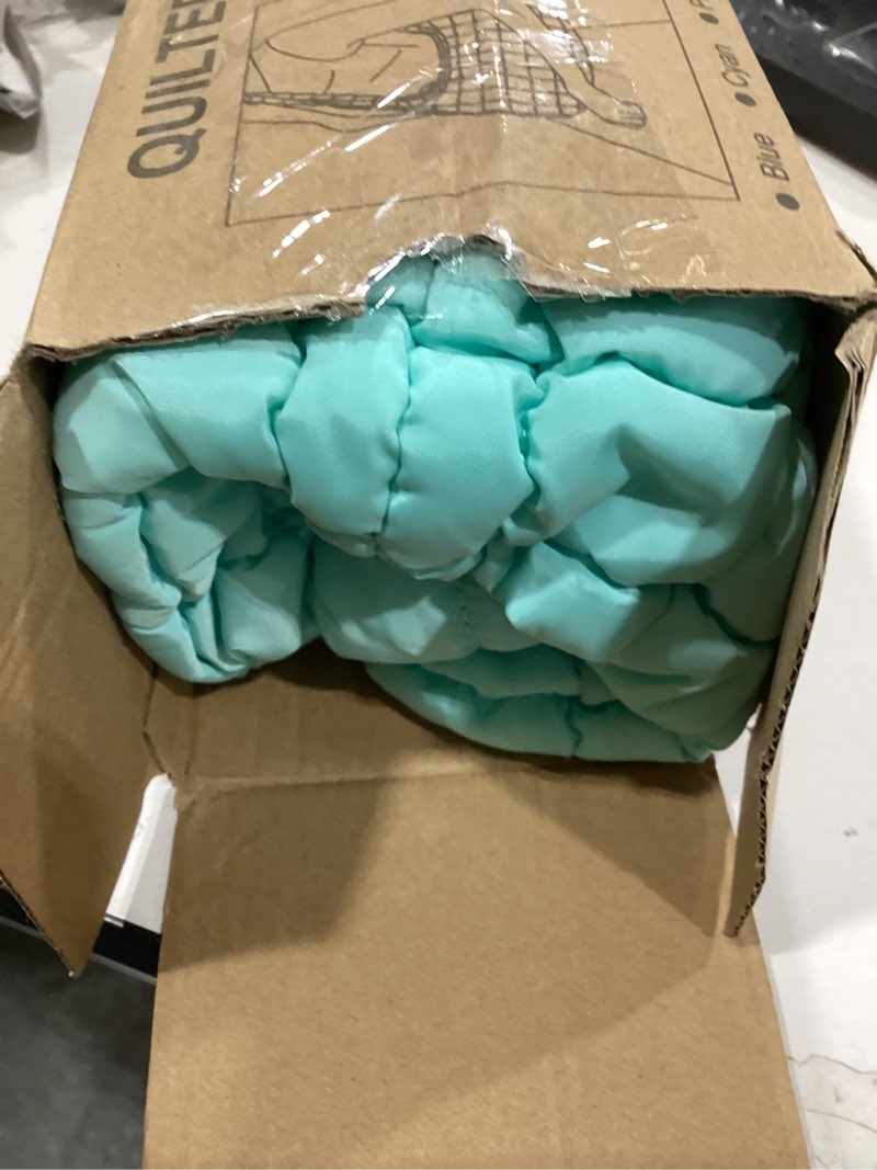 Condition photo showing Good Condition for womens' lightweight quilted carryall gym tote bag puffer crossbody bag soft puffy boho handbags big capacity purse medium light blue