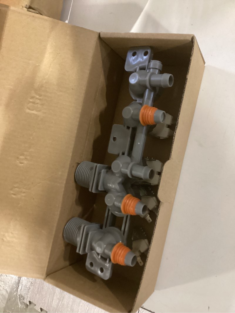 Condition photo showing Good Condition for aju75152602 washer inlet valve assembly for lg washing machine wt7405cw wt7305cv wt7305cw wt7150cw 31452 wt7250cw wt7880hwa wt7300cw wt7900hba wt7060cv wt7800cw wt7300cv wt7060cw wt7100cw