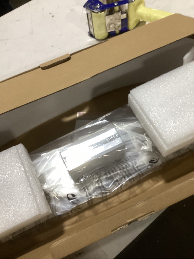 Condition photo showing As Is for led vanity lights 20in bathroom lights fixtures over mirror 3 light led lighting fixture for bathroom 18w mirror lighting fixture modern bath light bar chrome bath lamps 6000k vanity wall scone chrome-not-dimmable 3-light, 20-inch