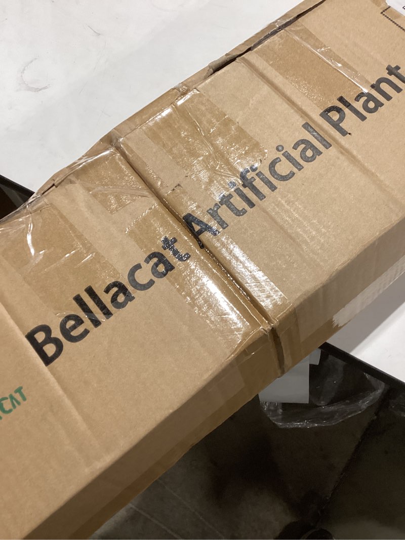 Condition photo showing New/Like New for Bellacat Faux Black Olive Tree 7ft, Tall Faux Trees Indoor with Natural Trunk and Realistic Leaves. 7 Feet(84in) Artificial Tree for Home Office Décor. 7ft Black Olive Tree