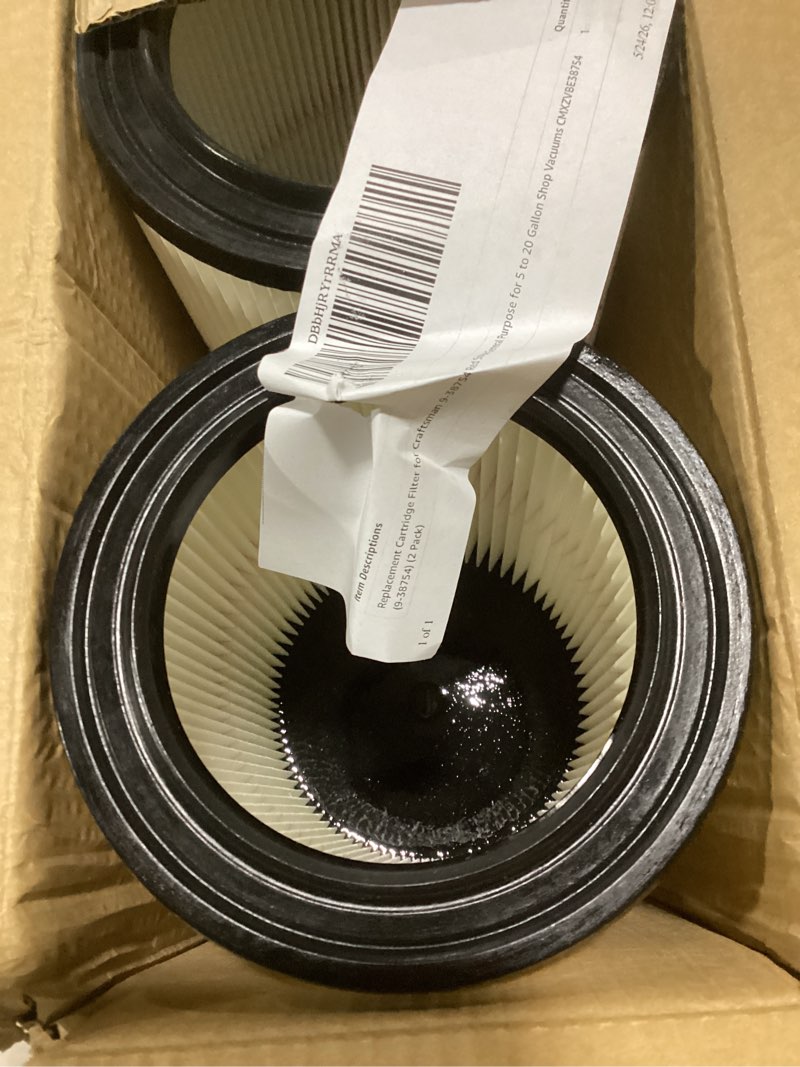 Condition photo showing Good Condition for replacement cartridge filter for craftsman 9-38754 red stripe general purpose for 5 to 20 gallon shop vacuums cmxzvbe38754 (9-38754) (2 pack) 5-20 gallon general purpose