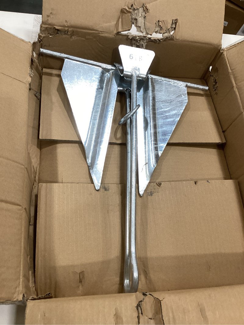 Condition photo showing Good Condition for marine system galvanized fluke anchor for different size boats pontoon, deck, fishing, and sail for boats 22-25 ft
