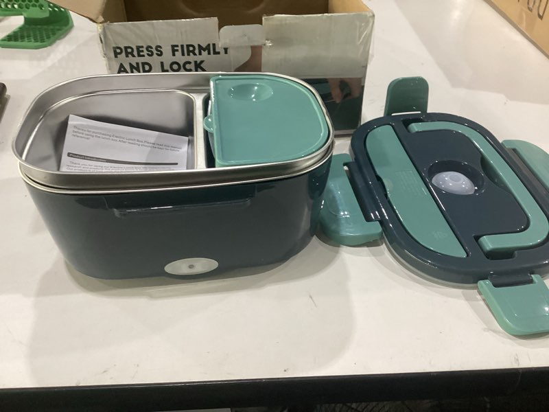 Condition photo showing Good Condition for lavaed electric heated lunch box for adults - 80w fast heating 2 in 1 portable heated lunchbox warmer for car/truck/office/outdoor, bpa free, green 2pgreen