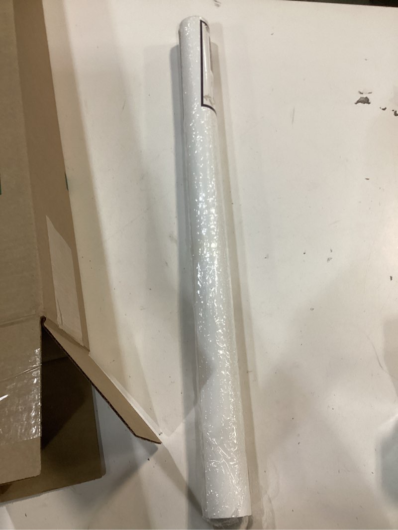 Condition photo showing New/Like New for Dimoon 118''x23.6'' Peel and Stick Wallpaper White Contact Paper for New Environmentally Friendly Materials Thickening Upgrade Embossed Renter Friendly Wall Paper Modern Vinyl Wrap Countertop Bedroom 23.6" x 118" White
