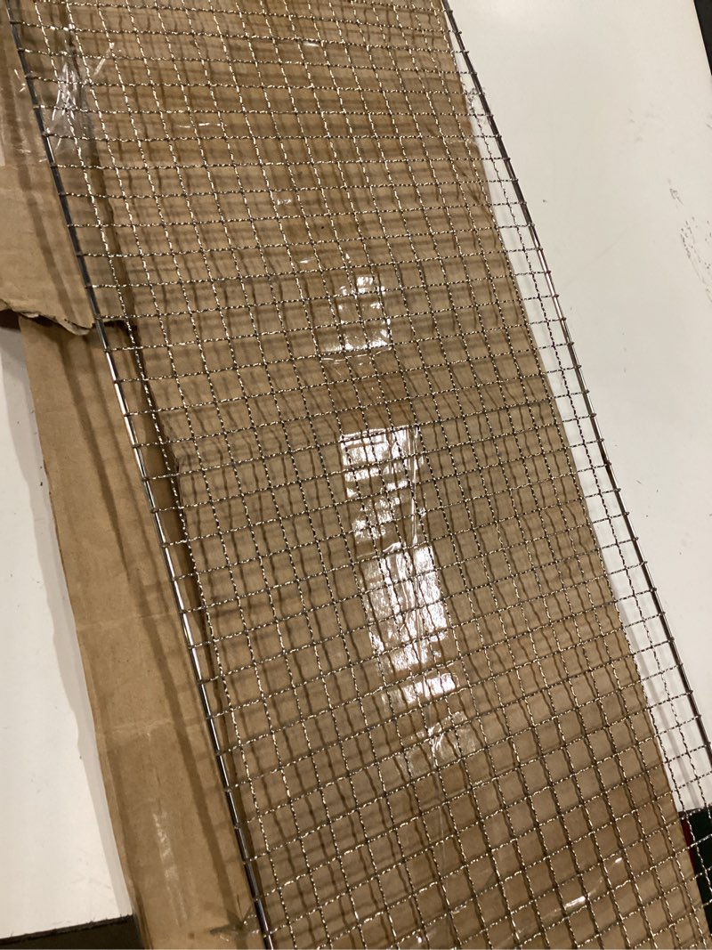 Condition photo showing New/Like New for harfington square bbq grill net 19x62cm stainless steel cross wire barbecue mesh mat for baking smoking charcoal grilling roasting 24.4"x7.5"
