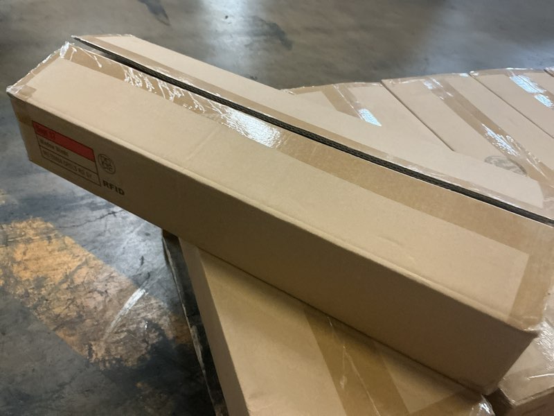 Condition photo showing New/Like New for mainstays 1 in. cordless  room darkening vinyl blind  gray  23 w x 64 l, case pack of 4