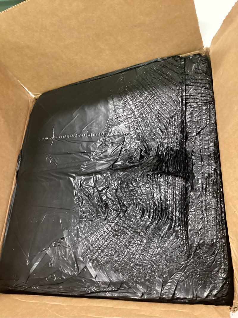 Condition photo showing New/Like New for METRONIC 1000 Count Black Plastic Bags with Handle, 11.5" x 6.5" x 21" Plastic Carry Bags for Retail, Supermarket, Grocery Shopping Bag for T-shirt Packaging, Takeout, Convenience Stores, in Bulk Pure Black 1000 Count