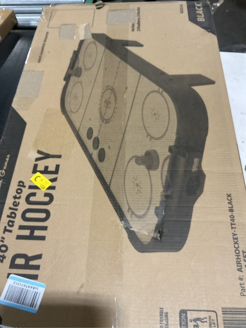 Condition photo showing Good Condition for GoSports 40 Inch Table Top Air Hockey Game for Kids - Black 40 Inch Black