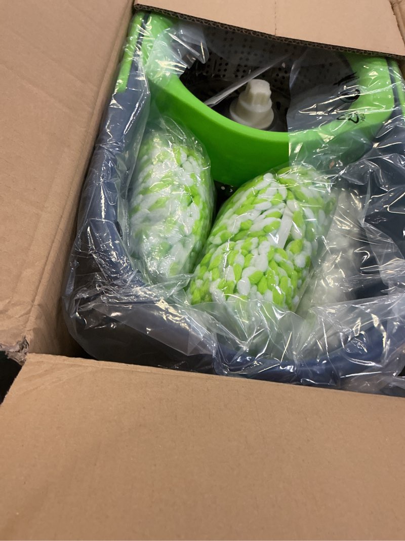Condition photo showing New/Like New for sugarday spin mop and bucket with wringer set for floors cleaning heavy duty system, green