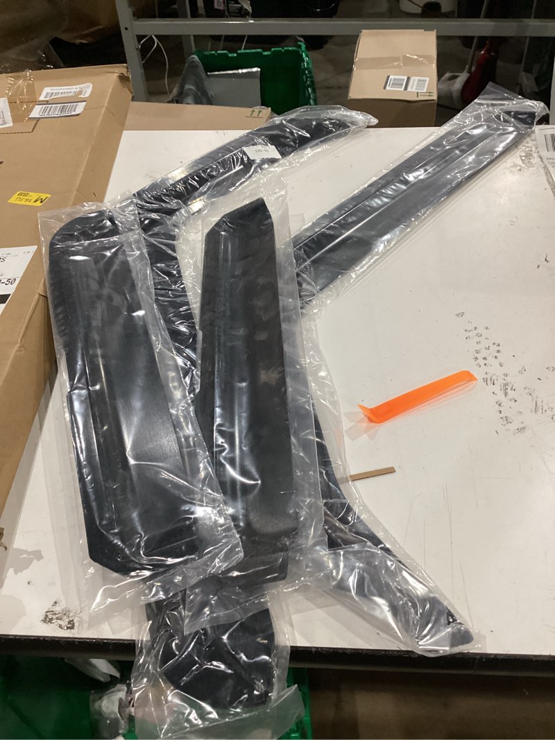 Condition photo showing Good Condition for in-channel rain guards for jeep wrangler jl 2018-2026/ jeep gladiator 2020-2026, window visor shields vent deflector shade wind dark smoke 2019 2021 2022 2023 2024 2025, tape-on outside-mount, 4pcs for 2018-2026 | jeep wrangler jl & 20-26 gladiator | in-channel