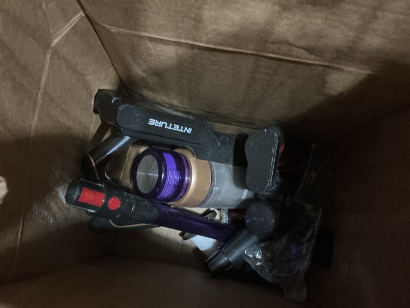 Condition photo showing As Is for cordless vacuum cleaner, 600w 50kpa 65 mins vacuum cleaners for home, cordless stick vacuum with powerful suction, wall mount charging dock, rechargeable vacuum for pet hair/carpet/hardwood floors