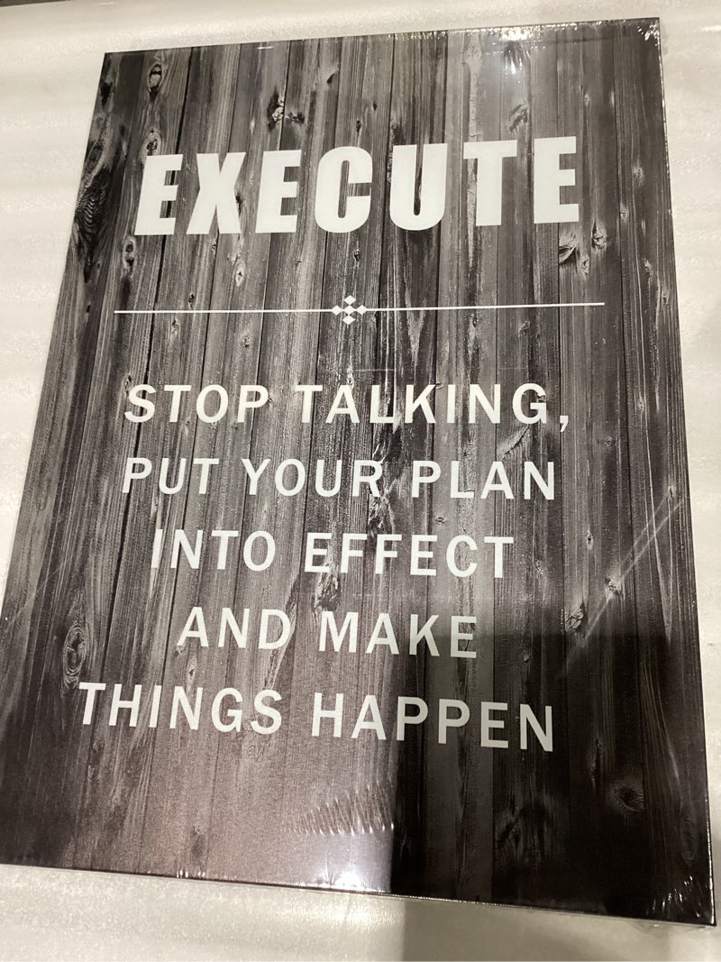 Condition photo showing New/Like New for *similar to stock photo except different background *Execute grind hustle inspirational canvas wall art 3 pack 60’ w x 28’h