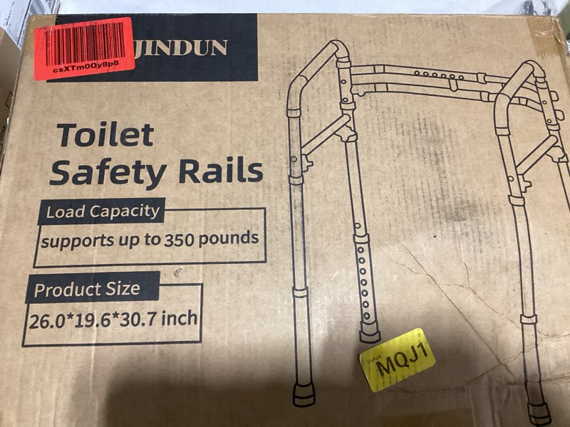Condition photo showing New/Like New for lianjindun toilet safety rails, 350 lbs, adjustable height & width | fits most toilets, foldable design, 350 lbs capacity, aluminum toilet frame, toilet handles for seniors, disabled, handicap gray