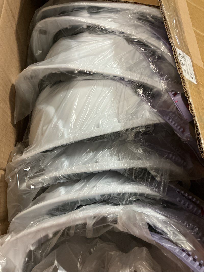 Condition photo showing New/Like New for leumoi 8 pieces 4 pt. suspension hard hat bulk safety helmets adjustable ratchet hard hats with vents and cotton brow pad abs construction hardhats for men work head protection supplies white