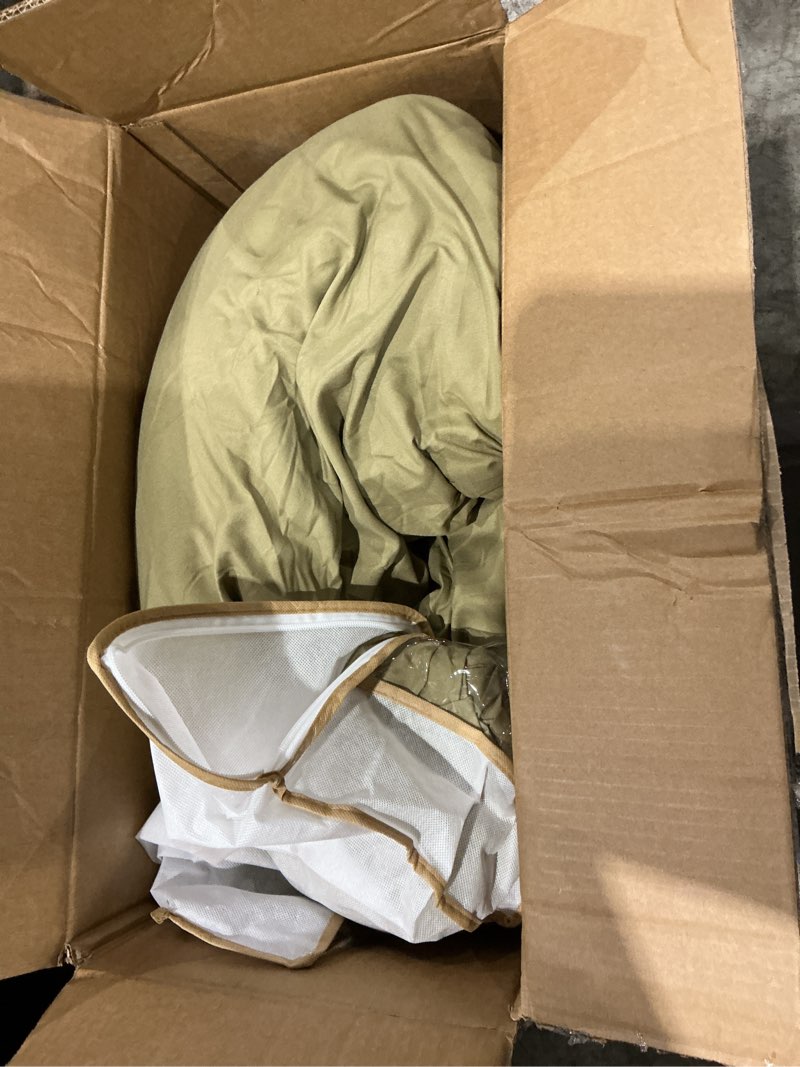 Condition photo showing As Is for rosgonia oversized king comforter olive green, 3pcs(1 comforter & 2 pillowcases) lightweight oversized king size comforter sets bedding blanket quilts oversized king comforter 120"x98" olive green