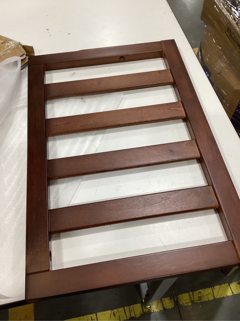 Condition photo showing As Is for dream on me universal convertible crib toddler guard rail, dark brown
