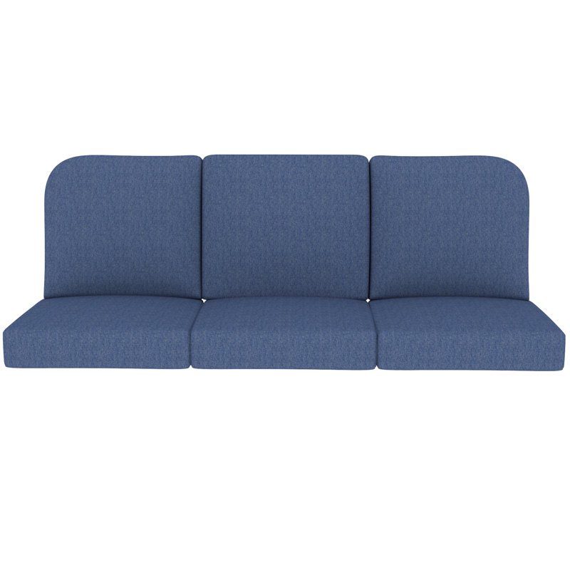 incomplete Outdoor Deep Seat Cushion Set of 3, 22 x 24 Inch Patio Chair Cushions with Water-Repellent & UV-Resistant Olefin Cover, Eco-Friendly Seat & Back Cushions for Patio Furniture