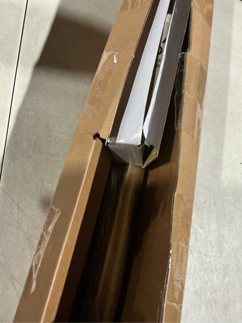 Condition photo showing Good Condition for BlastHome® Non-Adjustable Luxury Curtain Rods for Windows, 1 ¼” Rod Set, 3 1/2 foot Fixed Length, Brushed Gold Single Rod Brushed Gold 3 1/2 foot