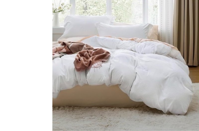 bedsure white duvet cover queen size - 3 pieces prewashed cotton-like polyester extra soft bedding set, includes 1 duvet cover 90x90 inches with zipper closure & 2 pillow shams, comforter not included