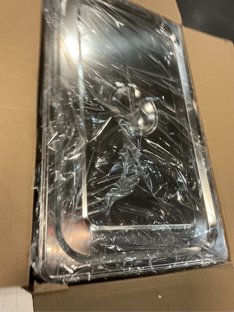 Condition photo showing Good Condition for 3 Pack Full Size 6 Inch, 8 Inch Hotel Pan with Lid Perforated Steam Table Pan Chafing Pans Steam Table Tray Stainless Steel Restaurant Supplies for Buffets Catering Commercial Kitchen