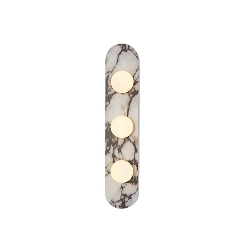 Natural Marble Wall Sconces, 3-Light Alabaster Light, Hardwired Wall Light Fixtures, Modern Wall Mou ( damaged )
