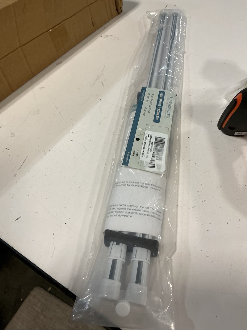 Condition photo showing New/Like New for H.VERSAILTEX 2 Pack Spring Tension Curtain Rods 22-36 Inch Lightweight Tensions Rods Securely in Place, Easy to use/Install for Kitchen/Bathroom/Wardrobe, Durable Sturdy Rods, White 22"-36" (2 PACK) White