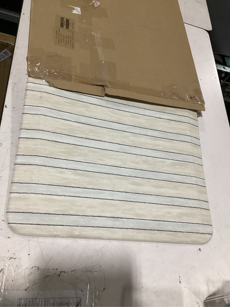 Condition photo showing New/Like New for house of noa nama standing mat – anti-fatigue cushioned kitchen mats for floor | ergonomic bounce-back foam kitchen mats | anti-fatigue mats for kitchen & standing | devon glacier | 22" x 36" glacier 36"l x 22"w x 0.8"th