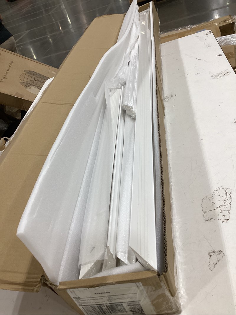Condition photo showing Good Condition for art3d pre-cut wall molding set of 6 pcs, ready-to-assemble wainscoting panels for interior wall décor living room bedroom accent wall - installed with glue, 3 top 3 bottom