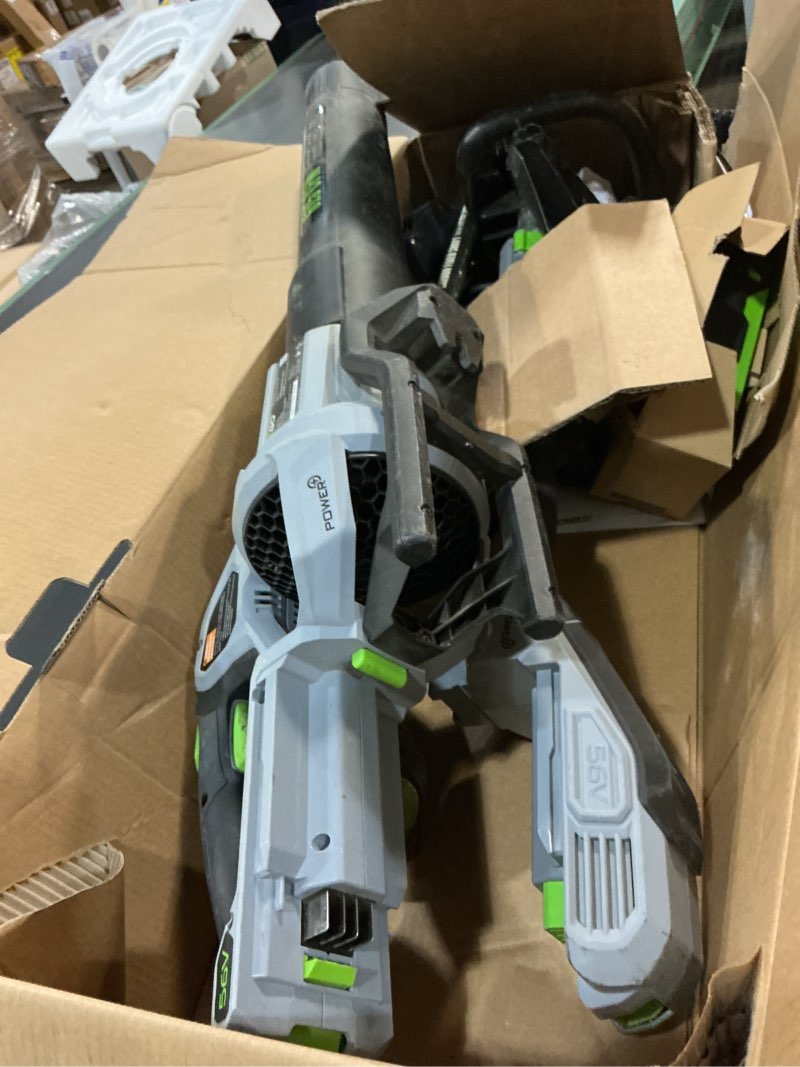 Condition photo showing As Is for ego power+ 56-volt cordless battery string trimmer and leaf blower combo kit 2.5 ah (battery & charger included)