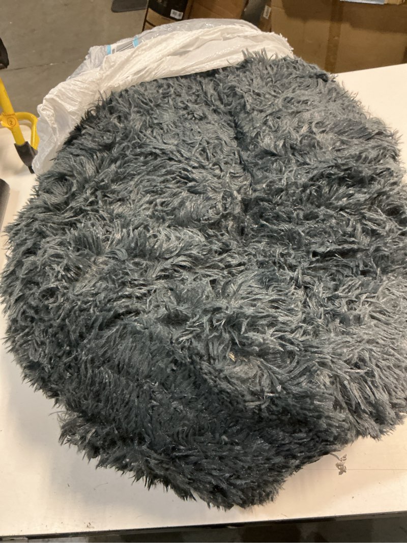 Condition photo showing As Is for mixjoy orthopedic dog bed comfortable donut cuddler round pet beds ultra soft washable dog and cat cushion bed (30'', coffee) m(30’’x 30’’) dark gray