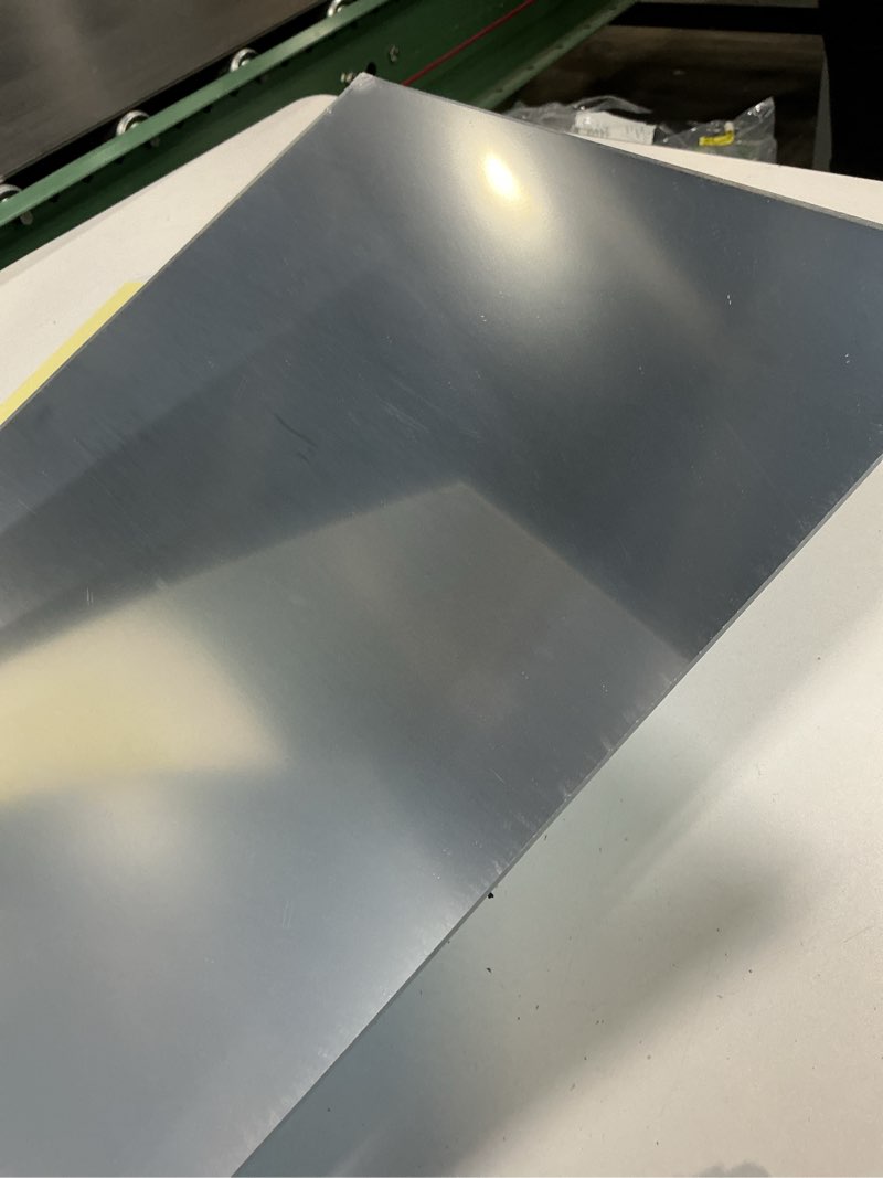 Condition photo showing As Is for shatterproof peel and stick on mirror tiles for wall decorative, 2 pcs 24”x14” unbreakable small mirrors for wall classroom decor, toddlers mirror for kids bedroom, plastic door adhesive mirrors 2 pcs-24x14 inch silver