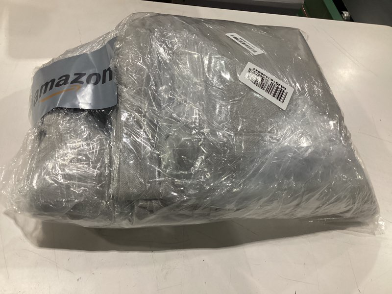 Condition photo showing As Is for *similar to stock* yakamok room darkening gray blackout curtains 84 inch long light blocking thermal insulated window treatment grommet drapes for bedroom living room, 52w x 84l, grey curtains, 2 panels 52\"w x 84\"l (pack of 2) grey