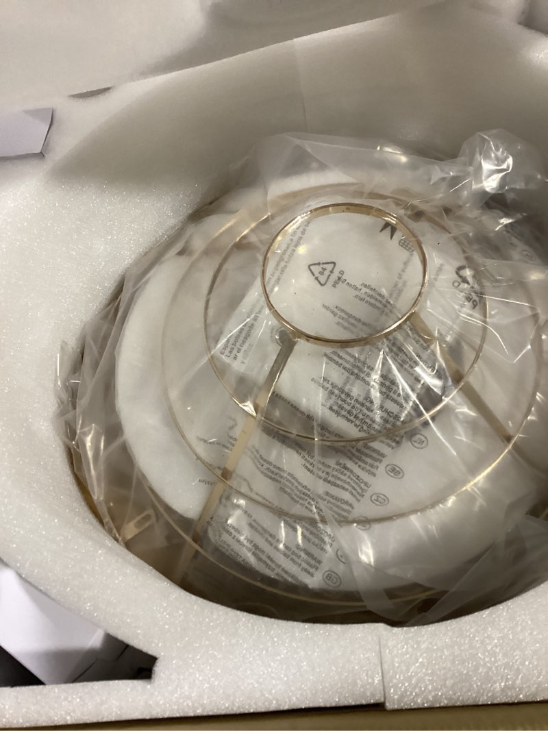 Condition photo showing Good Condition for crossio 48" crystal ceiling fans with lights and remote, dimmable, 6 speeds, luxury chandelier fan rose gold crystal fandelier for dining room living room bedroom gold 48"
