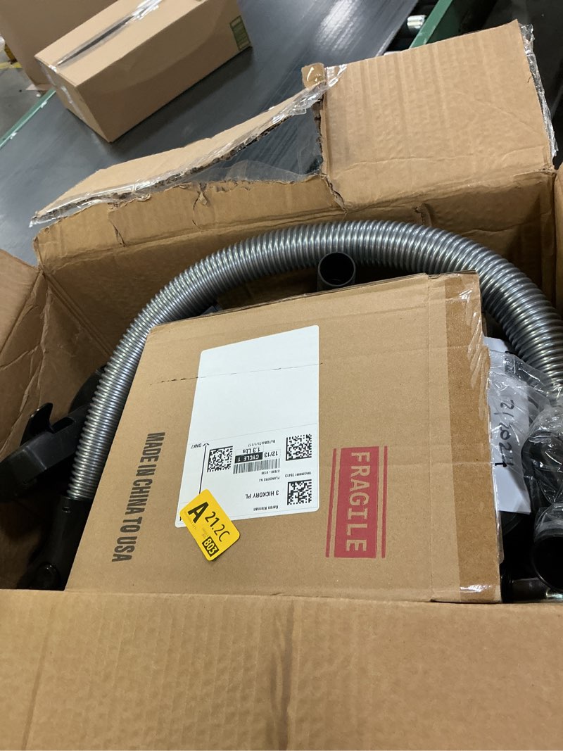 Condition photo showing As Is for Zefiro Canister Vacuum Cleaner, 40Kpa 1600W Bagless Vacuum Cleaner,Lightweight Vacuum for Hard Floors, Carpet, Pet Silver