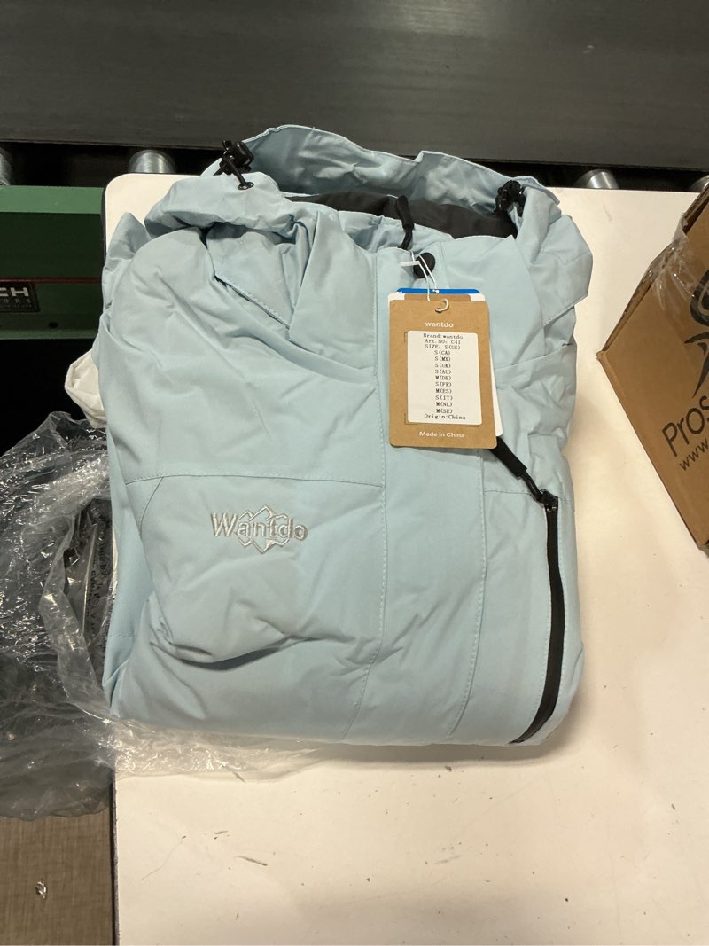 Condition photo showing New/Like New for MOERDENG Women's Grey Winter Ski Jacket Denim Blue Small