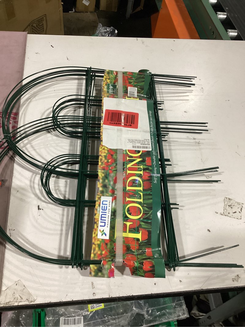 Condition photo showing New/Like New for umien™ decorative garden fence boarder, 13 pack - 18in (h) x 20ft (l) - rustproof iron garden fencing, animal barrier, wire fence for yard, garden border edging flower fence