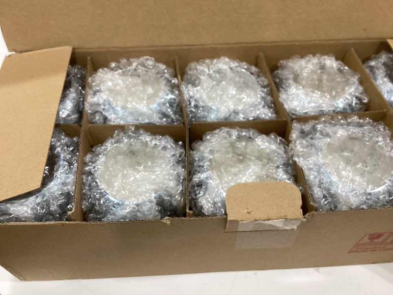 Condition photo showing New/Like New for lamorgift 24 pcs blue votive candle holders bulk- blue tealight candle holders for wedding decor, mercury glass votives for bridal shower, baby shower table centerpieces blue 24