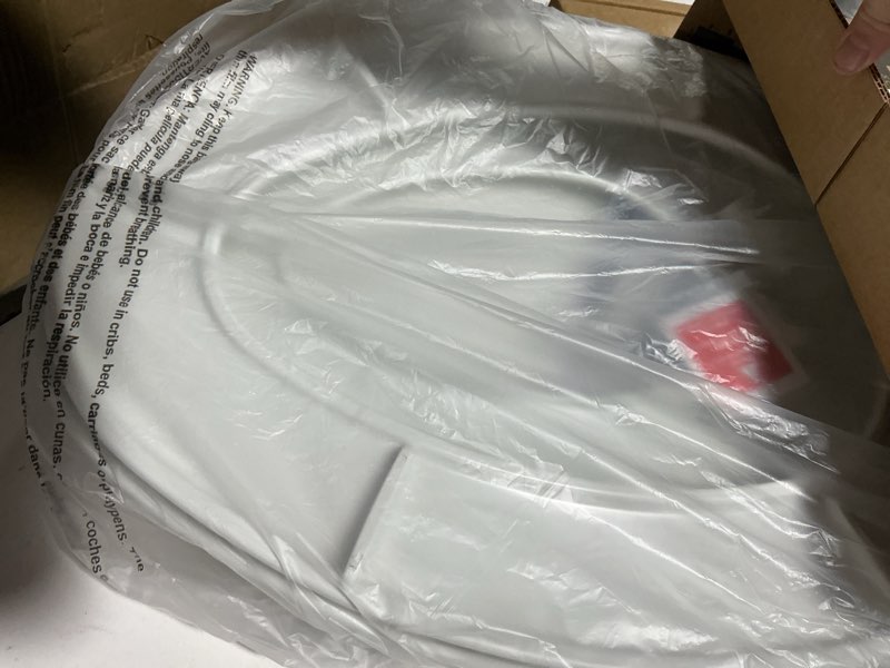 Condition photo showing Good Condition for Mayfair Little2Big? Elongated Plastic Toilet Seat in White with STA-TITE? Seat Fastening System? and Whisper•Close? Hinge