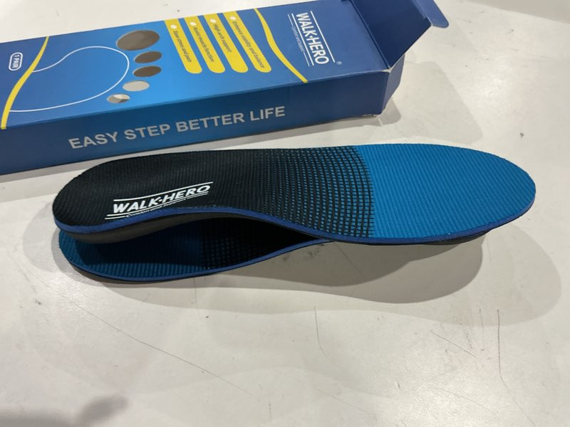 Condition photo showing Good Condition for plantar fasciitis relief - arch support insoles for men women, shoe inserts for flat feet, orthotic shoe insoles all-day energy and comfort with every step (mens 11-11 1/2 | womens 13-13 1/2) blue mens 11 - 11 1/2 | womens 13 - 13 1/2