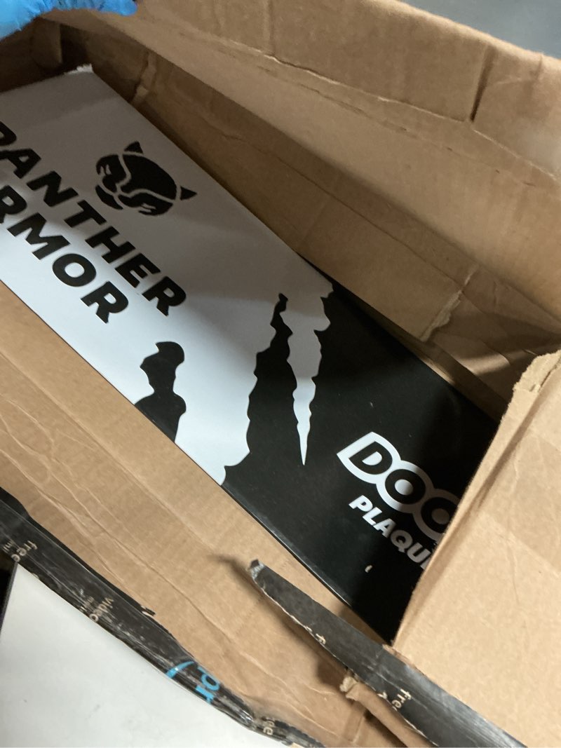 Condition photo showing Good Condition for panther armor 8x34 inch silver door kick plate, 1mm thick stainless steel, anti-corrosive metal door plate for dog scratching, door protector, durable kick plate for bottom of door silver kick plate [8x34in]